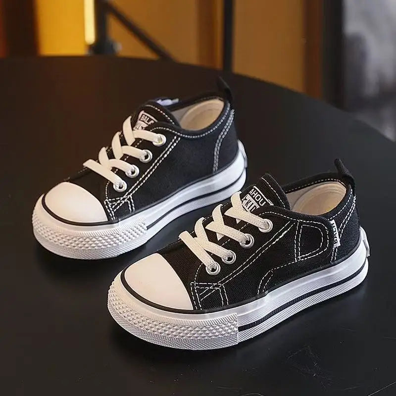 Trendy Canvas Sneakers for Kids - Non-slip Graffiti Design