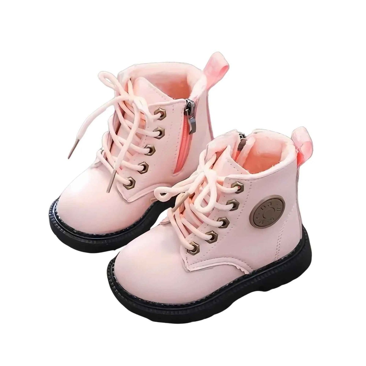 Pink Plush Tiny Trybe Kids' Boots - Warm & Cozy Toddler Footwear